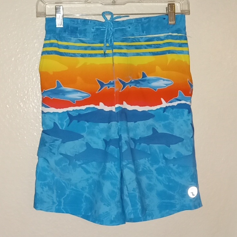 Ocean Current shark swim trunks
